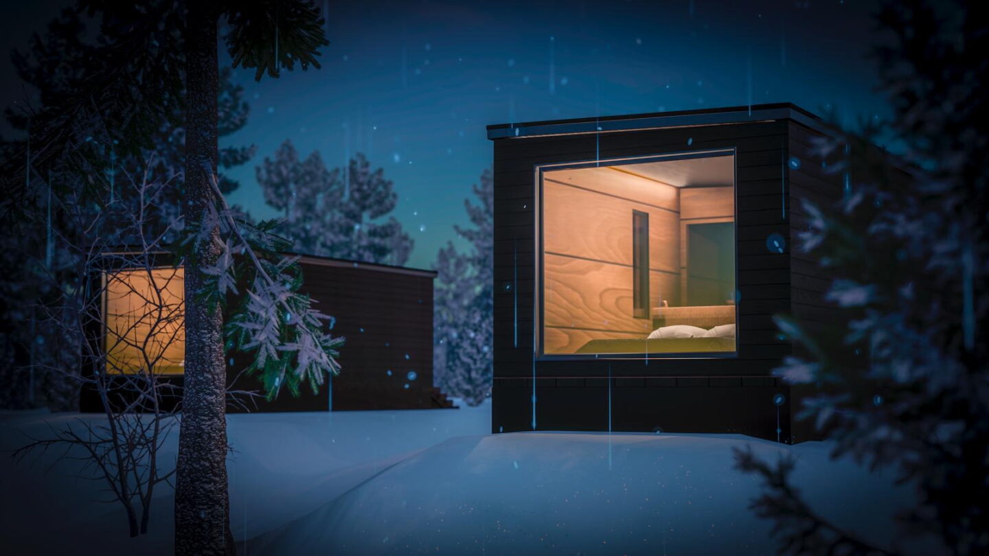 Aurora Hill Resort sotto le stelle. Rovaniemi Lapponia