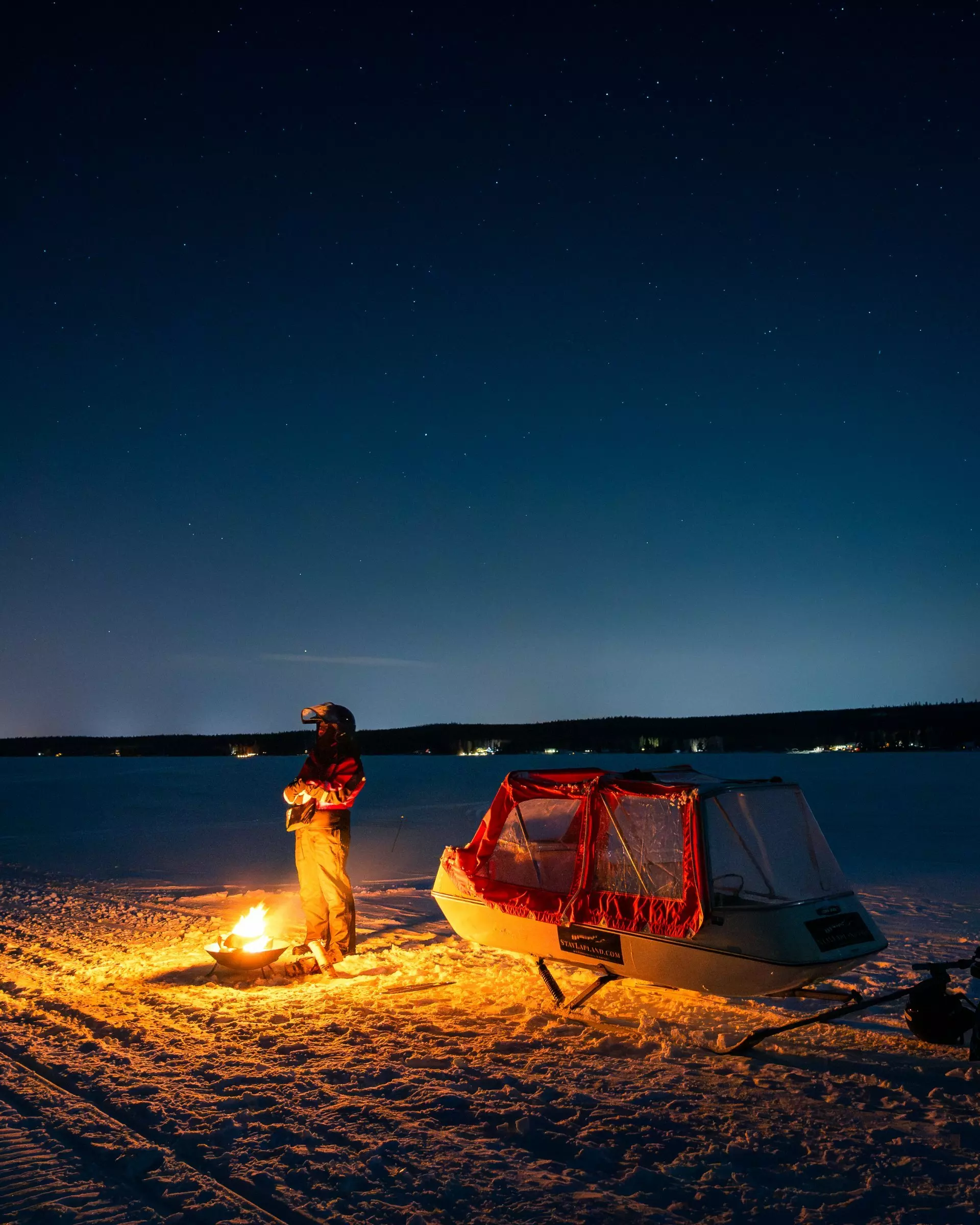 StayLapland Northern Lights sleigh activity. Sleigh safari. Sleigh tour. Northern Lights activity. Northern Lights tour, northern lights safari. Rovaniemi, lapland, finland. Aurora borealis