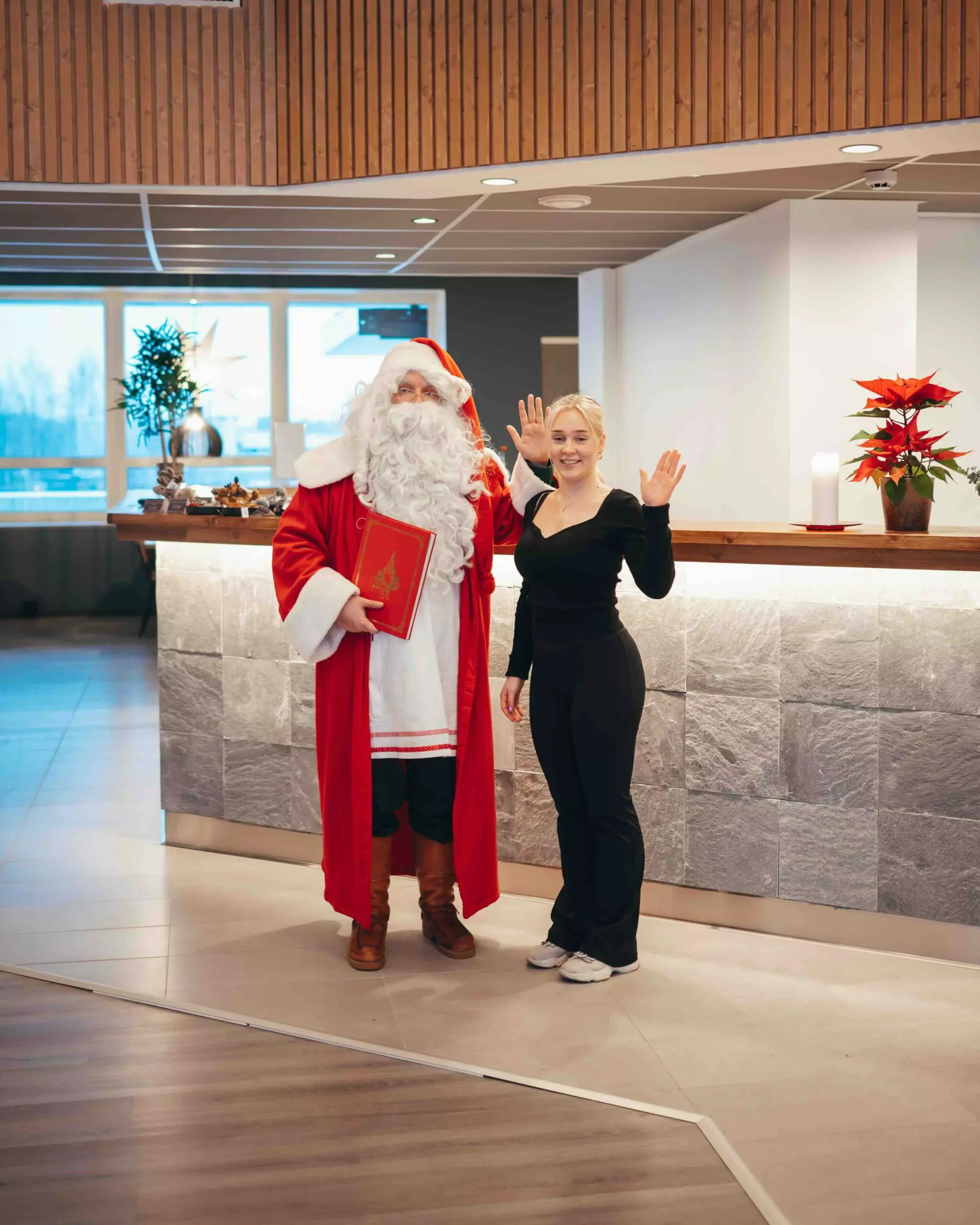 StayLapland Santa Claus tour in the Postmaster hotel. Santa claus activity, santa claus visit rovaniemi lapland finland
