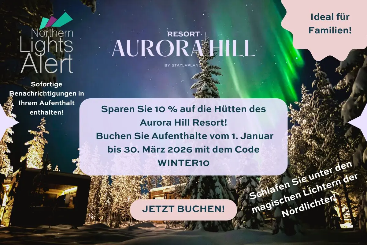 Frühlingsangebot 2026 im Aurora Hill Resort in Rovaniemi