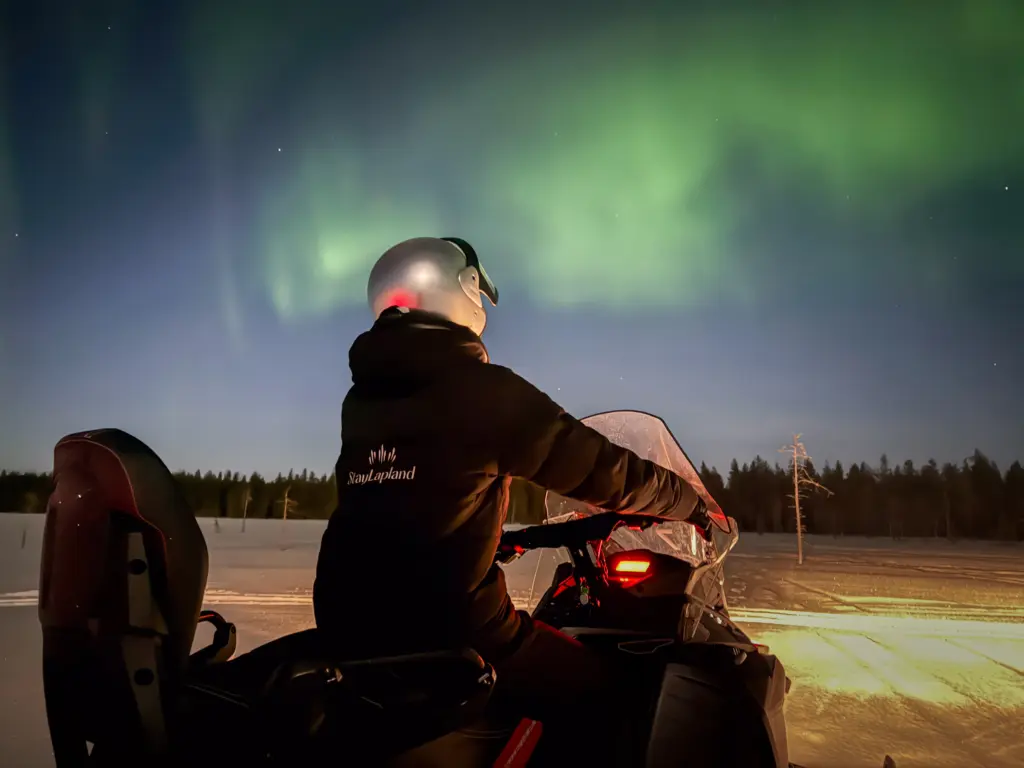 Northern Lights Snowmobile Adventure at Lapland Winter Park, rovaniemi, Lapland