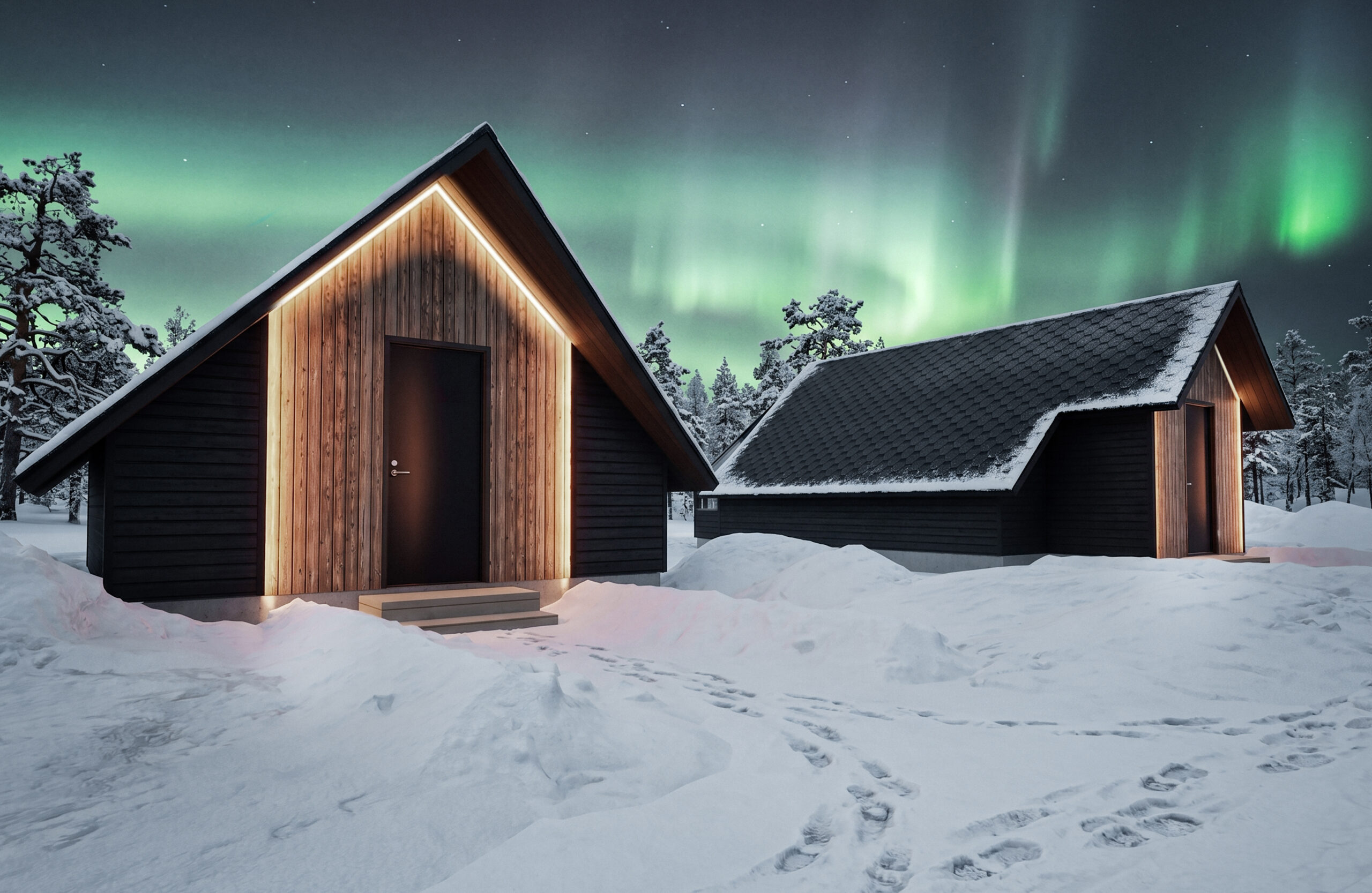 Eight Seasons Inari Juutua Sky Suite in the Inari wilderness